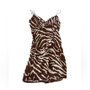Windsor Brown and White Zebra Print Dress